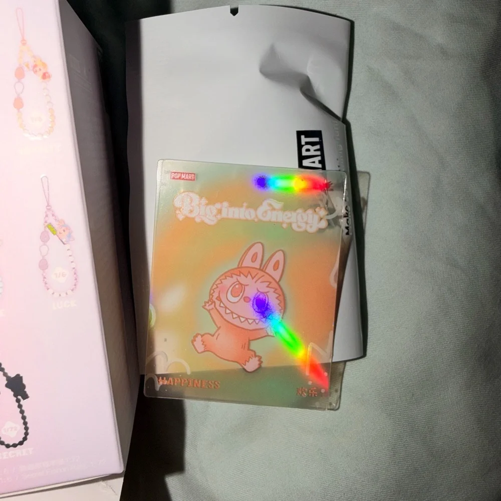 POP MART X The Monsters Big Into Energy Labubu Phone Charm - Happiness - Picture 4 of 5